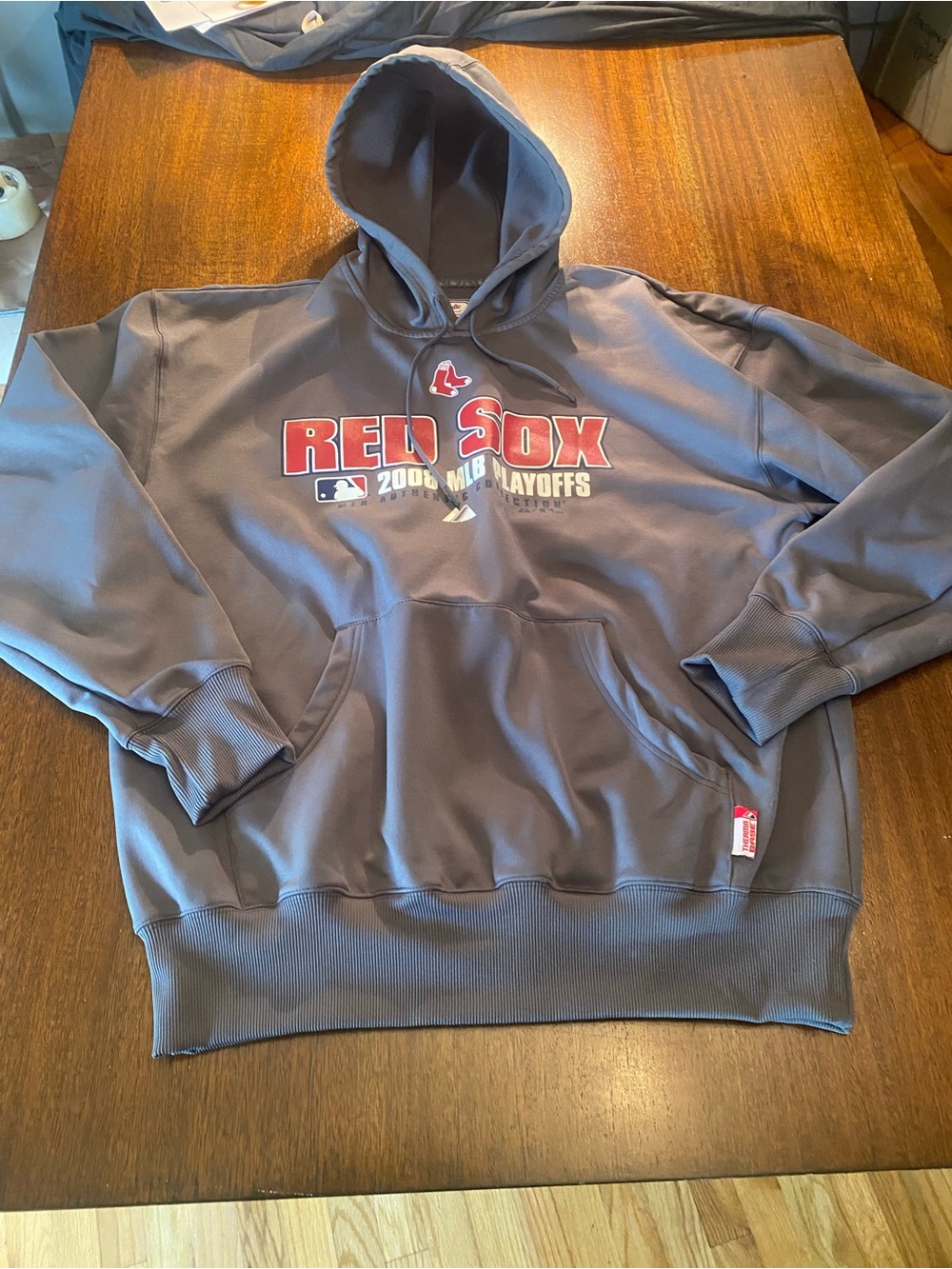 Vintage Boston Red Sox Hoodie Size Large Men 2004 MLB Playoffs Majestic